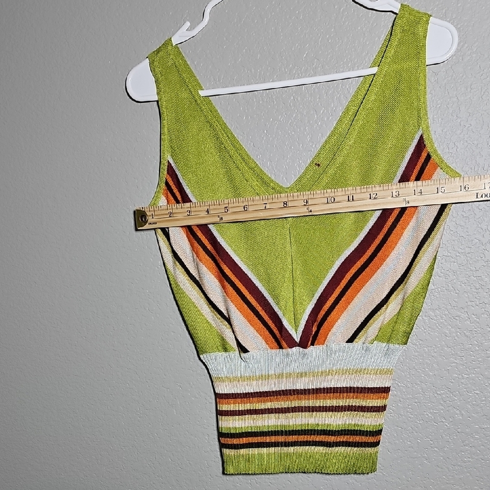 M by Missoni Lime Green Chevron Tank Top - Picture 5 of 7